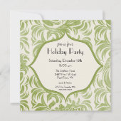 Elégant Swirl Fête de Noël Invitation (Devant)