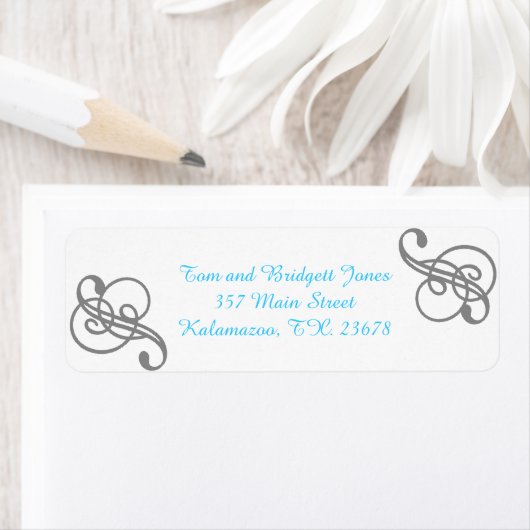 Elegant Swirl Mailing Labels Sjabloon (Insitu)