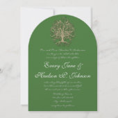 Elegant Swirl Tree Roots of Love Wedding Kaart (Voorkant)