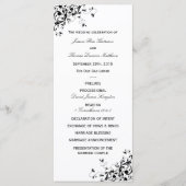 Elegant Swirls Black & White Wedding Program Programma (Voorkant)