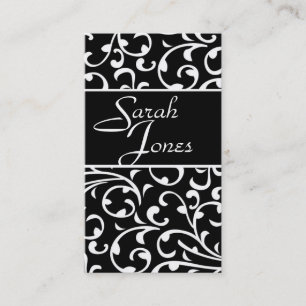 Elegant Swirls Damask Custom Visitekaartjes