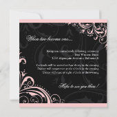 Elegant Swirls Wedding Invitation - CUSTOM Kaart (Achterkant)