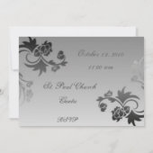 Elegant Swirls Wedding Invitation Kaart (Achterkant)