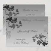 Elegant Swirls Wedding Invitation Kaart (Voorkant / Achterkant)