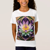 "Elégant T-shirt Art numérique à fleurs de lotus" (Devant)