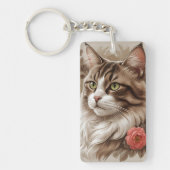 Elegant Tabby Cat  Sleutelhanger (Voorkant)