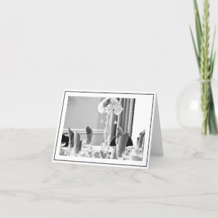 Elegant tabelinstelling bedankkaart