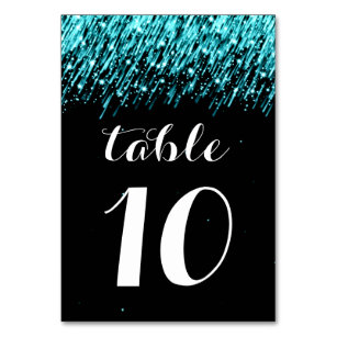 Elegant tabelnummer afbreeksterren Turquoise Kaart