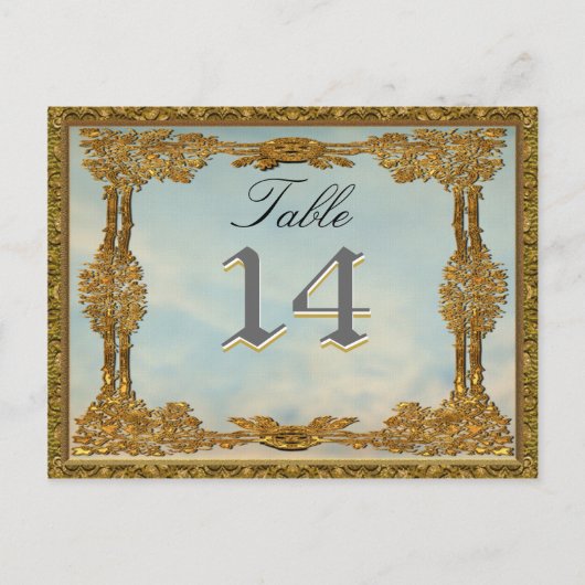 Elegant-tabelnummer Briefkaart (Voorkant)