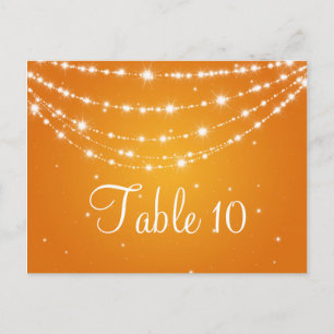 Elegant tabelnummer Sinaasappel mousserende keten Briefkaart
