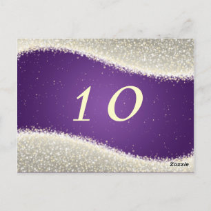 Elegant tabelnummer Snijkop Paars Briefkaart