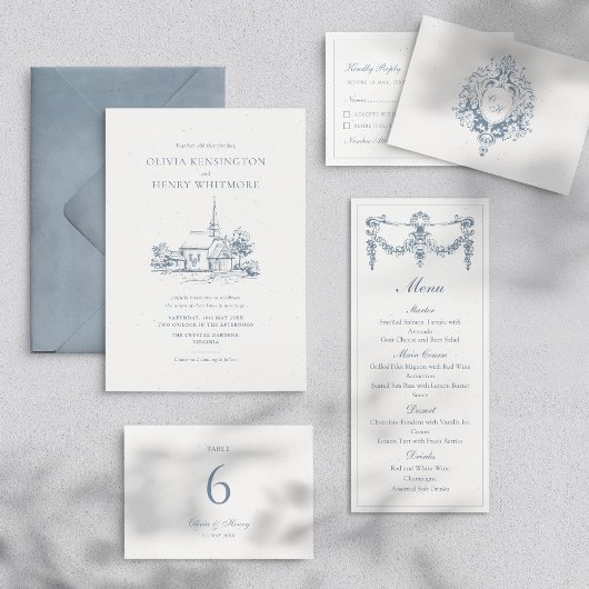 Elegant Table Number Card I Baroque Wedding Set Kaart