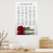 Élégant tableau alphabétique de siège de Rose Roug (Cuisine)
