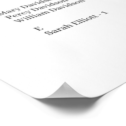 Élégant tableau alphabétique moderne (Coin)