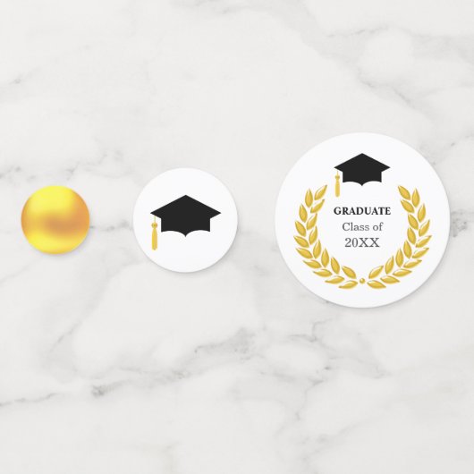 Élégant tableau de graduation Confetti (Devant)