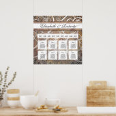 Élégant tableau de mariage Seating Chart Toscan Da (Cuisine)