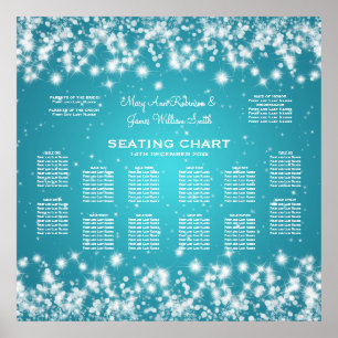 Élégant tableau de mariage Seating Chart Winter Sp