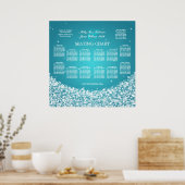 Élégant tableau de mariage Star Sparkle Blue (Cuisine)