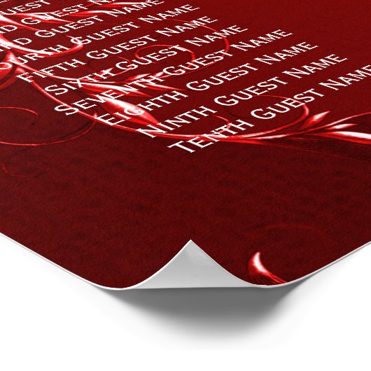 Élégant tableau de siège de la réception de mariag (Coin)