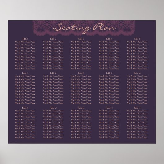 Elégant tableau de sièges art déco orchidée noire (Devant)