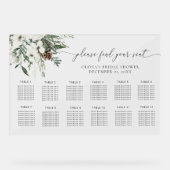 Élégant tableau de sièges en acrylique mariage à f (Recto)