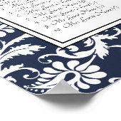 Élégant tableau de sièges Mariage damassé victorie (Coin)