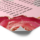 Élégant tableau de sièges Mariage de Roses rouges  (Coin)