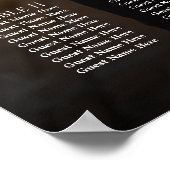 Élégant tableau de sièges mariage photo 14 tableau (Coin)