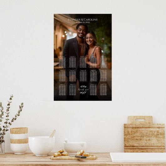 Élégant tableau de sièges mariage photo 14 tableau (Cuisine)