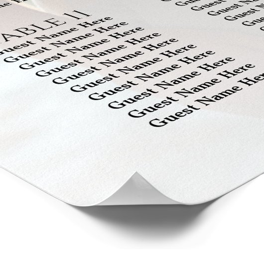 Élégant tableau de sièges mariage photo 14 tableau (Coin)