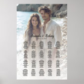 Elégant tableau de sièges mariage photo 20 tables (Devant)