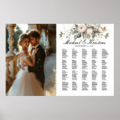 Élégant tableau de sièges mariage photo, 20 tables (Devant)