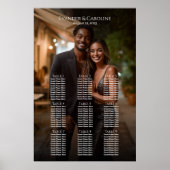 Élégant tableau de sièges mariage photo 9 tableaux (Devant)