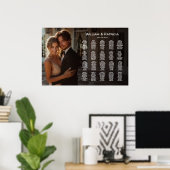 Élégant tableau de sièges mariage photo moderne (Bureau à domicile)