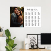 Élégant tableau de sièges mariage photo modifiable (Bureau à domicile)