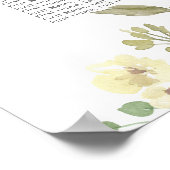 Élégant tableau de sièges Mariage rose pâle floral (Coin)