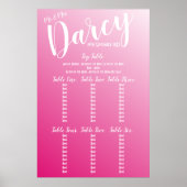 Élégant tableau de sièges rose vif (Devant)