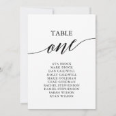 Élégant tableau noir numéro 1 carte de siège (Dos)