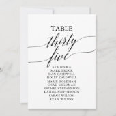 Élégant tableau noir numéro 35 carte de siège (Devant)