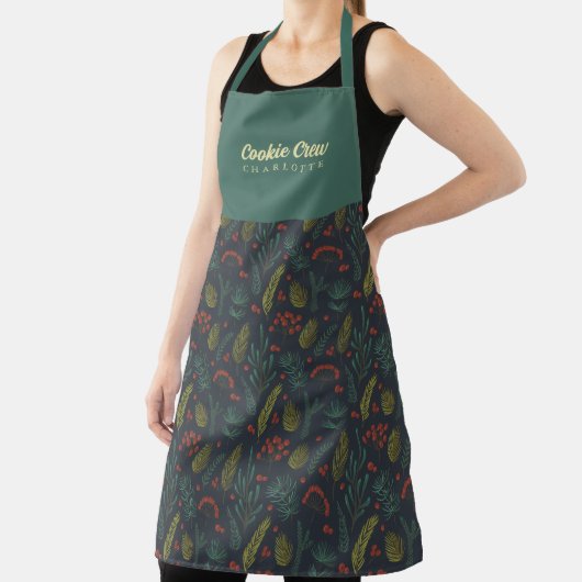 Élégant tablier botanique d'hiver de l'équipage de (Insitu)