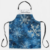 Élégant tablier de Noël Snowflake (Recto)