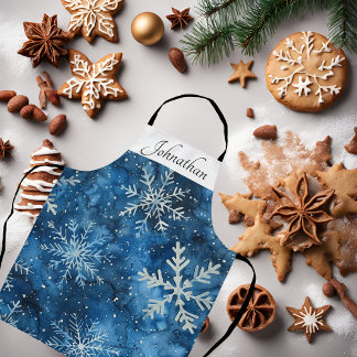Élégant tablier de Noël Snowflake