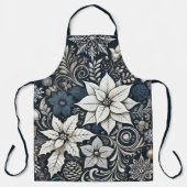 Élégant tablier Poinsettia à thème de Noël (Recto)