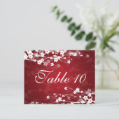 Elegant tafelnummer Cherry Blossom Red (Staand voorkant)