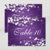Elegant Tafelnummer Kersenbloesem Paarse (Voorkant / Achterkant)