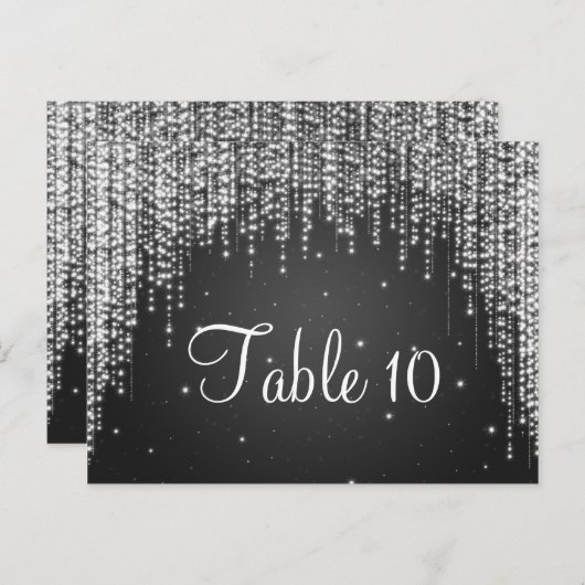 Elegant Tafelnummer Night Dazzle Black (Voorkant / Achterkant)