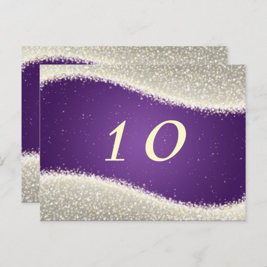 Elegant tafelnummer oogverblindende sprankelende P (Voorkant / Achterkant)