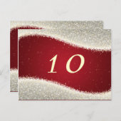 Elegant tafelnummer oogverblindende sprankelende r (Voorkant / Achterkant)