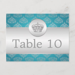 Elegant tafelnummer Royal Crown Blue