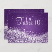 Elegant tafelnummer sprankelende golf Paarse (Voorkant / Achterkant)